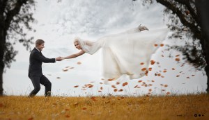 Hochzeitsfoto, kreatives Hochzeitsfoto